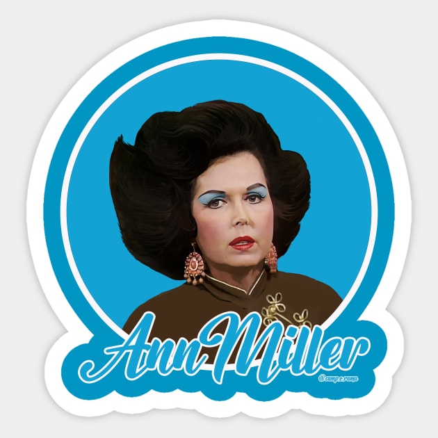 Ann Miller Sticker by Camp.o.rama
